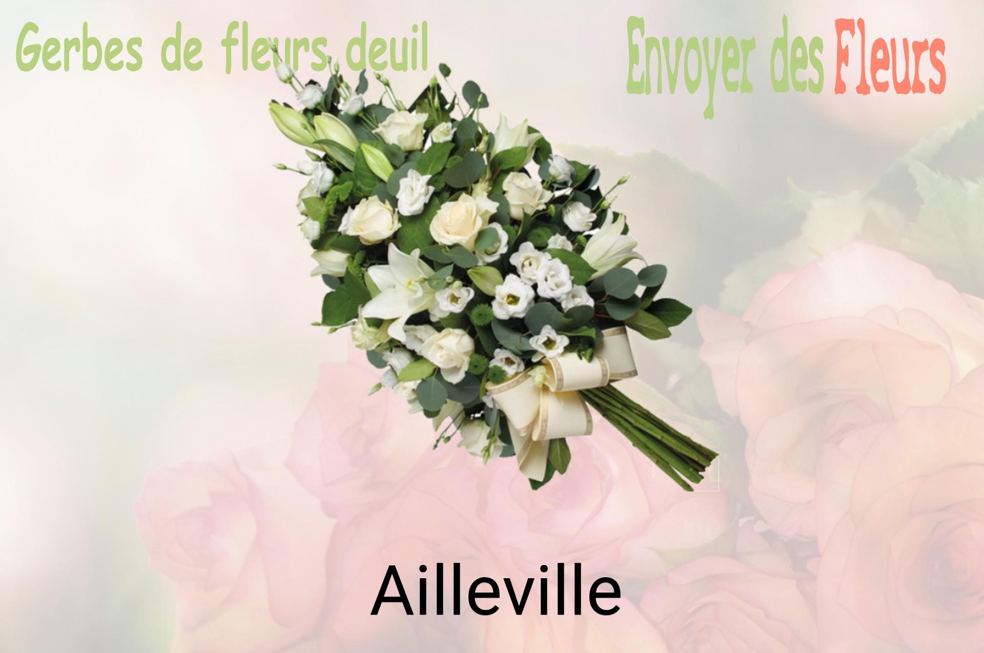 Gerbe de fleurs de deuil livrée à Ailleville
